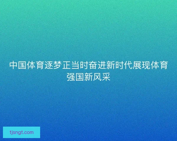 中国体育逐梦正当时奋进新时代展现体育强国新风采